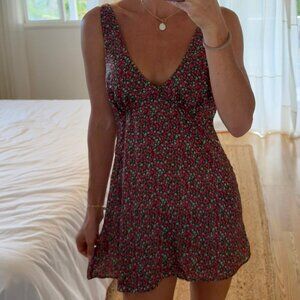 Skatie Strawberry Print (Floral-Look) Mini Dress Size Small